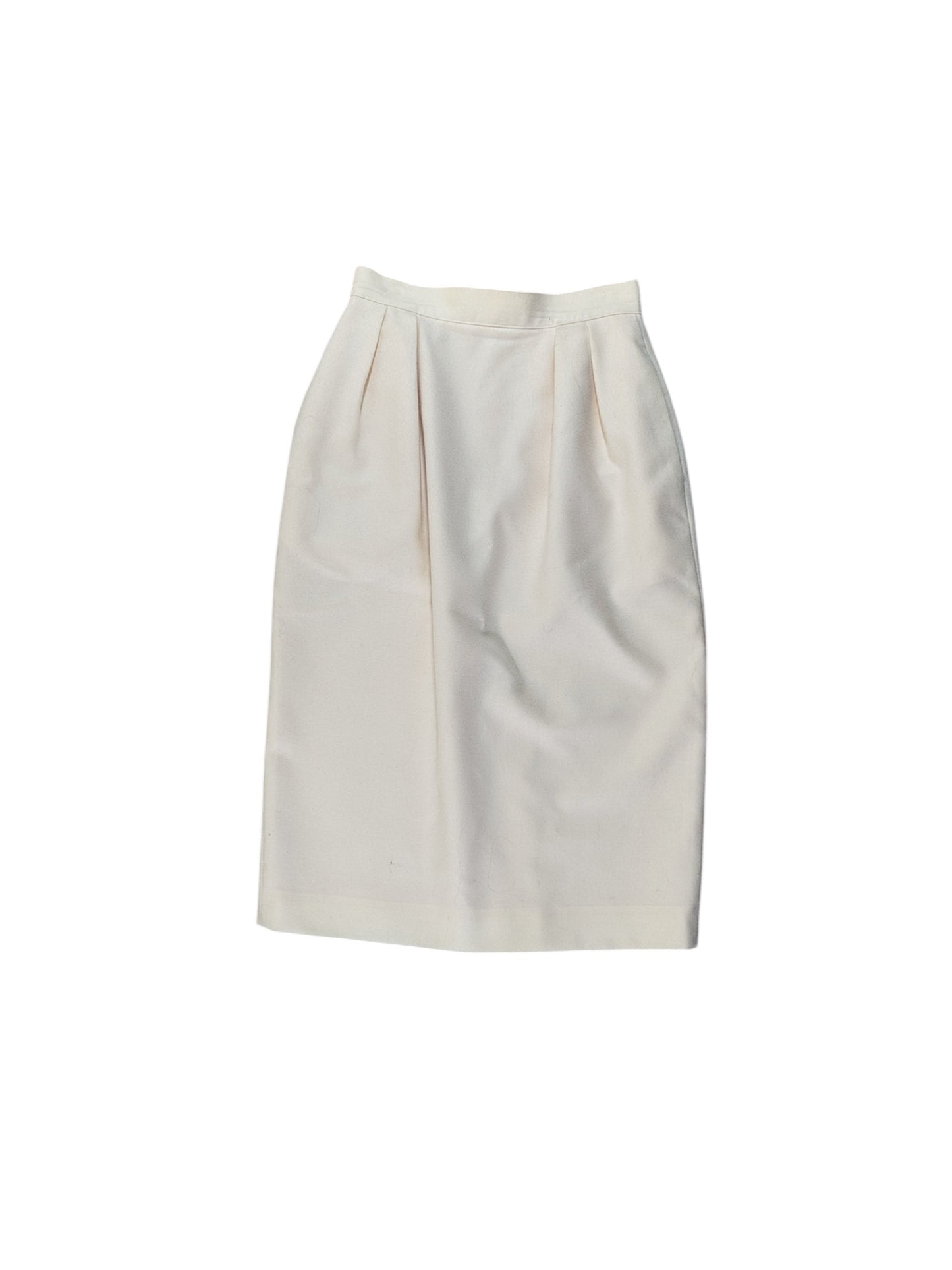 Vintage Nordstrom Women’s Cream Wool Skirt Size 4