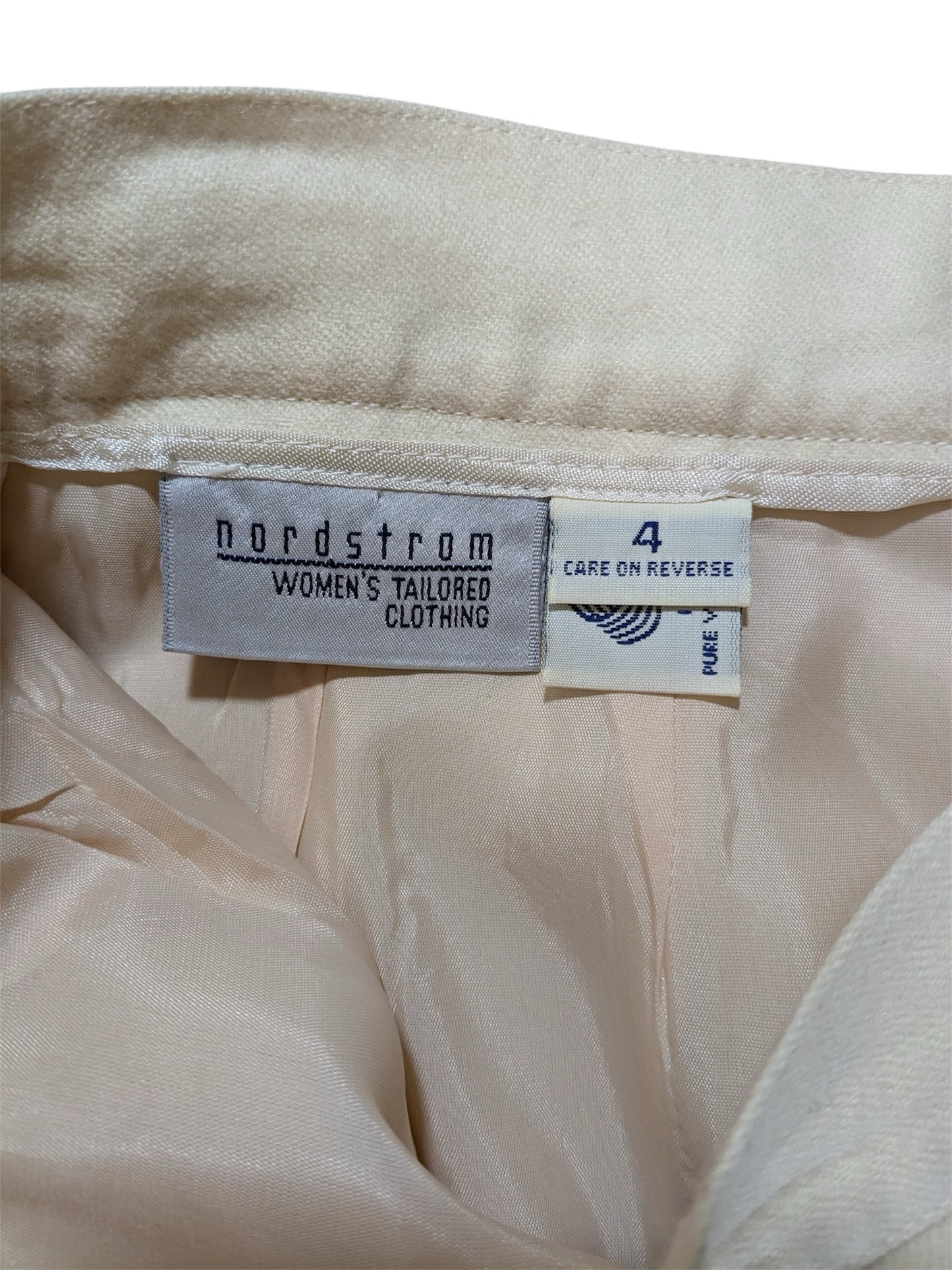Vintage Nordstrom Women’s Cream Wool Skirt Size 4