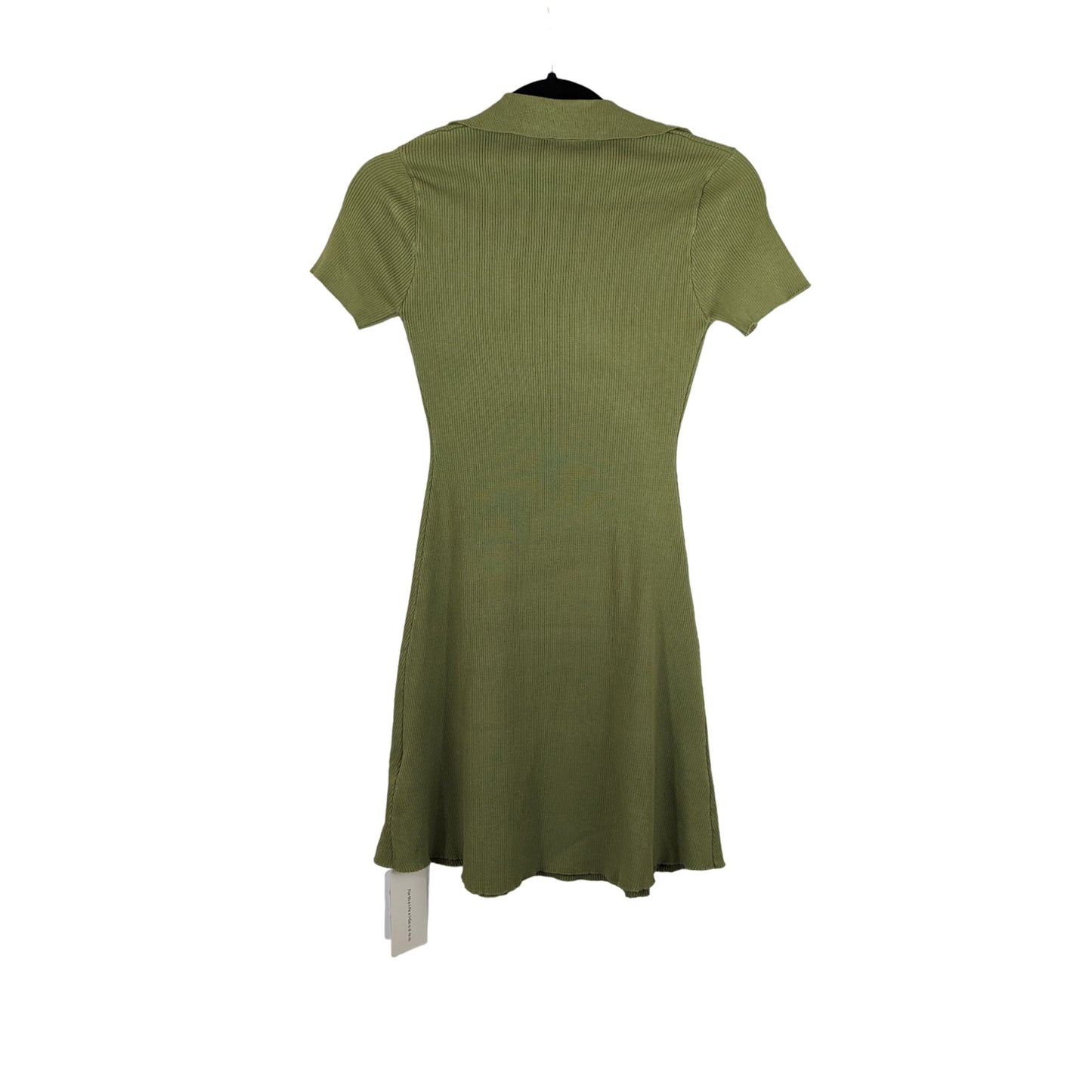 Commense Green Ribbed Stretch Mini Dress Size S