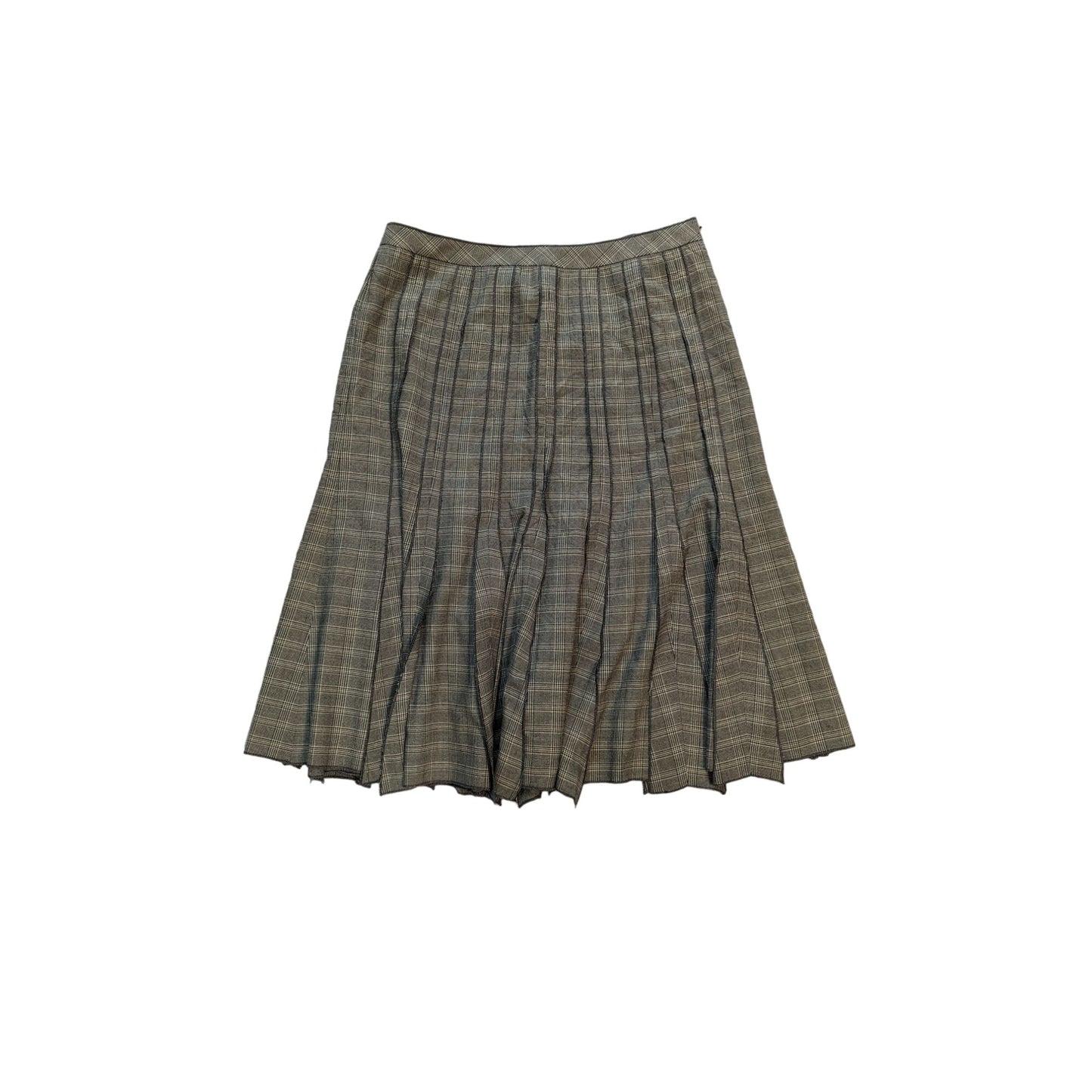 Nic + Zoe Cream and Brown Houndstooth Skirt Size 10