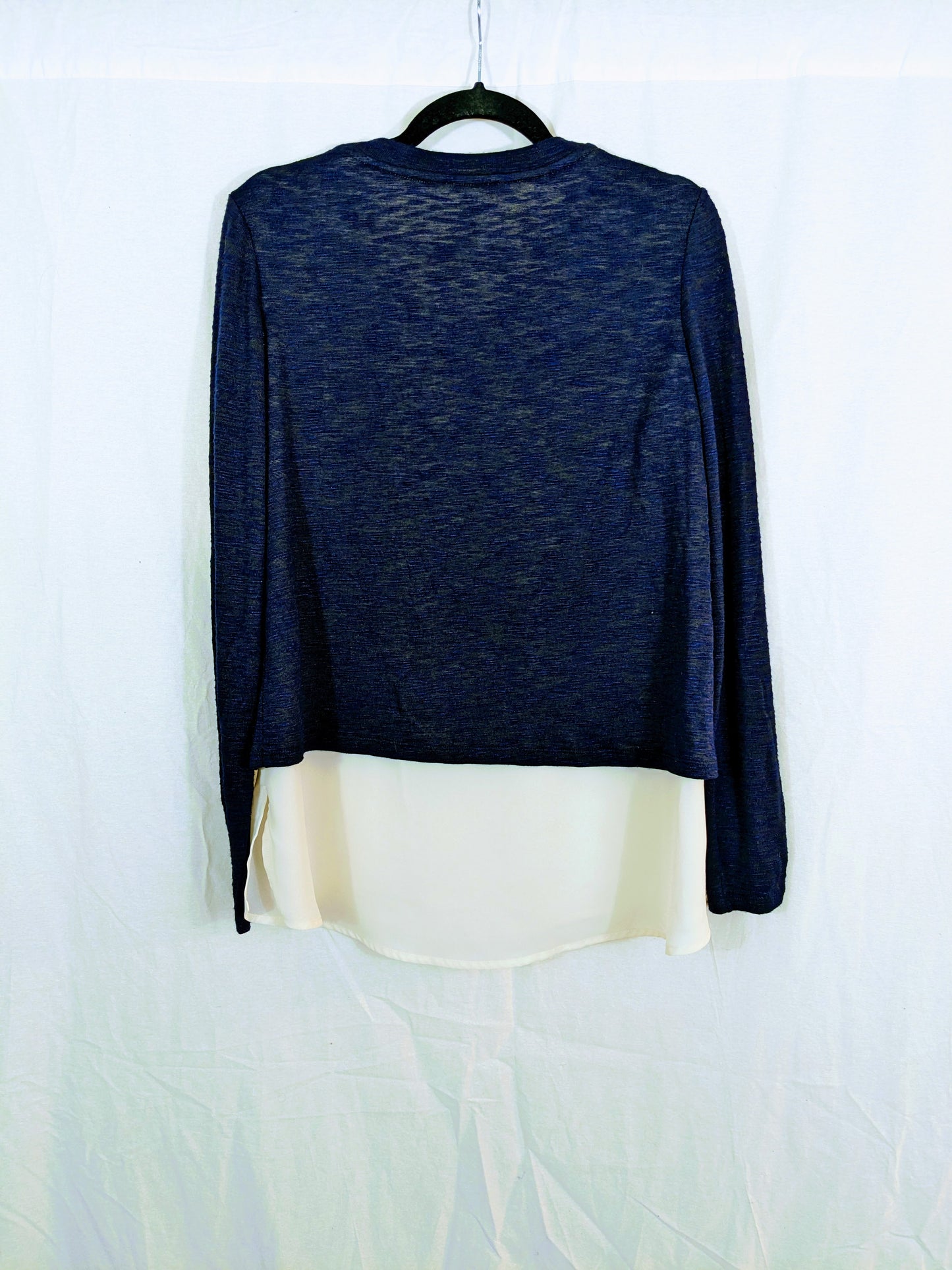 DownEast Faux Layered Sweater/Top Combo Size M