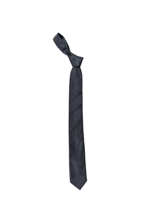 Men’s Hugo Boss Black & White Stripe Skinny Tie