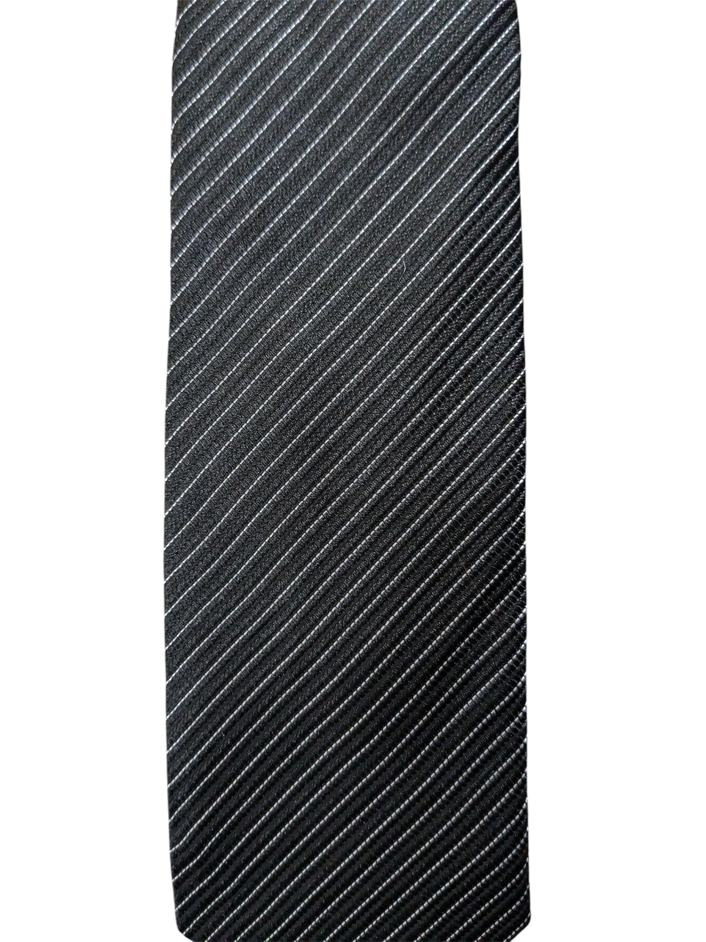 Men’s Hugo Boss Black & White Stripe Skinny Tie