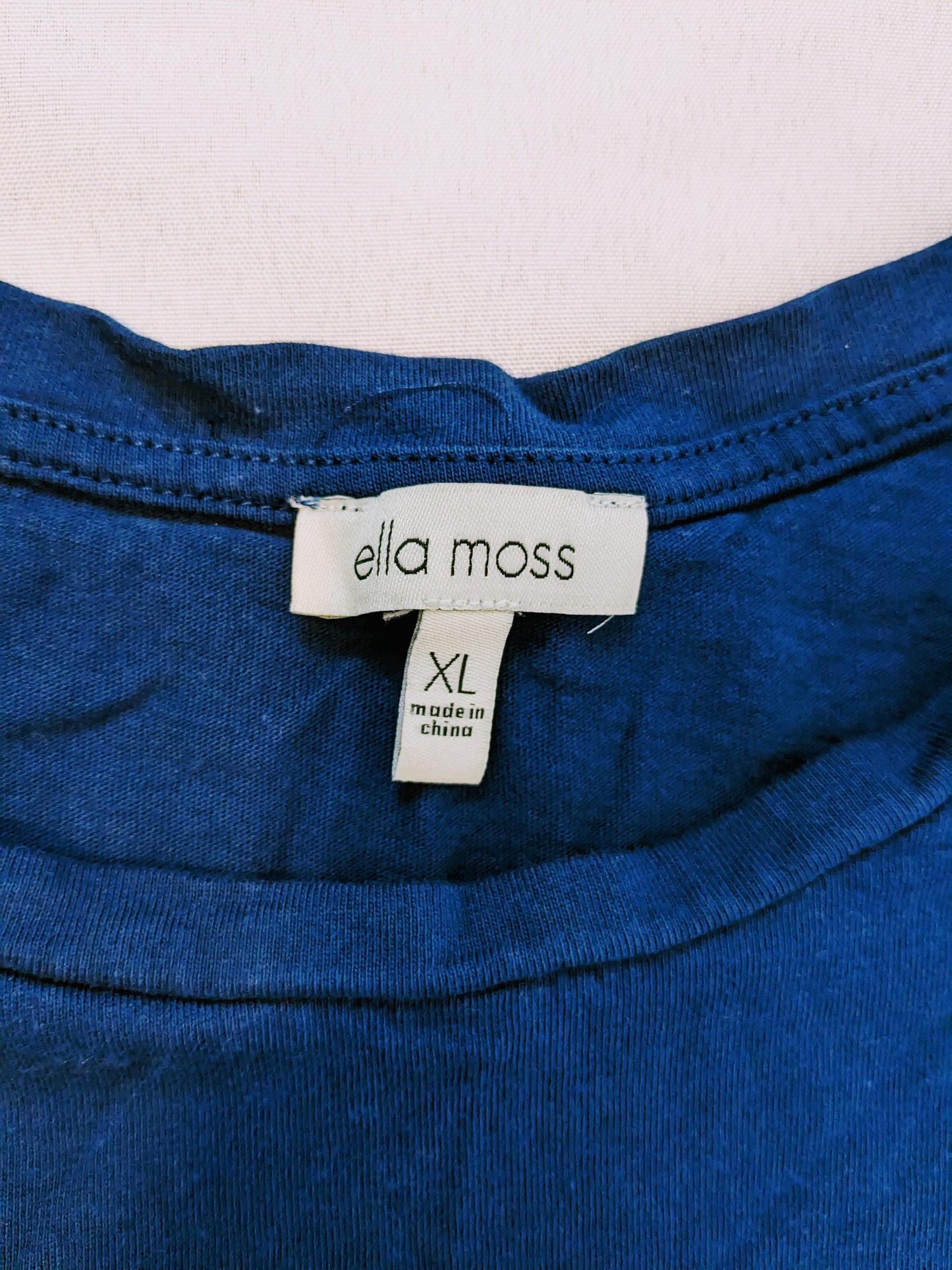 Ella Moss Navy Blue "Joy" T-Shirt Size XL