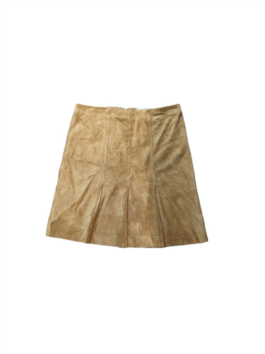 Ann Taylor Loft Camel Brown Suede Skirt Size 4P