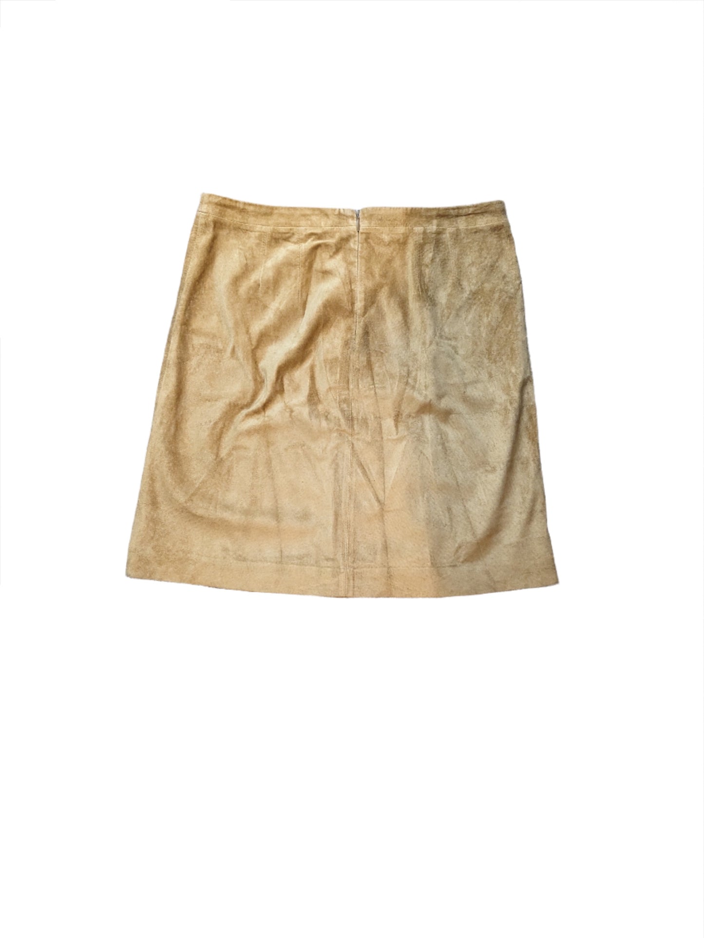 Ann Taylor Loft Camel Brown Suede Skirt Size 4P