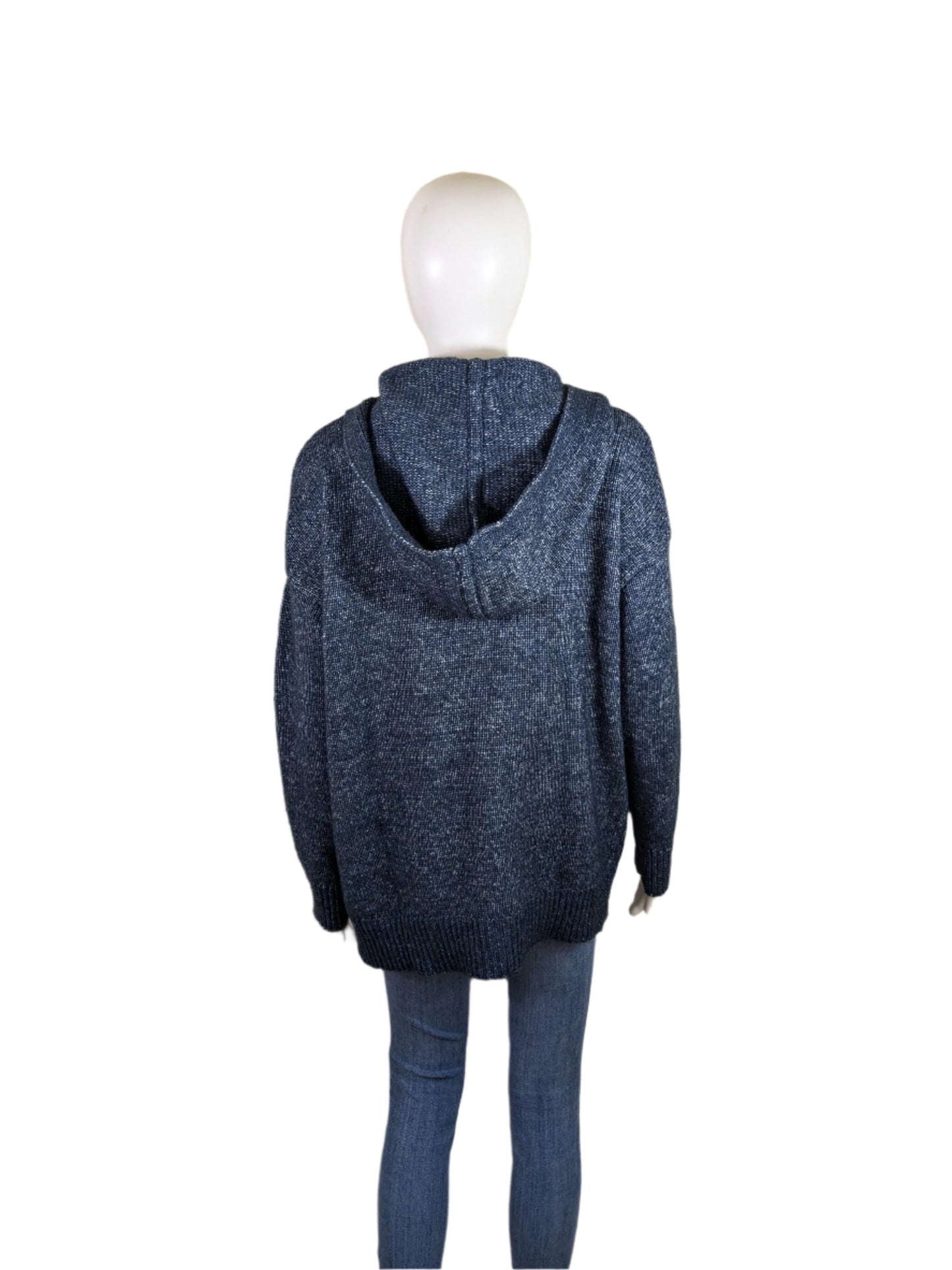 Banana Republic Factory Heather Blue Knot Hooded Sweater Size S