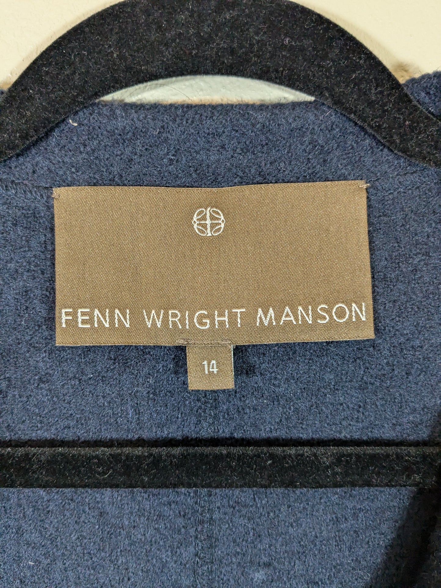 Fenn Wright Manson Merino Wool Navy Blue Blazer Size L/XL