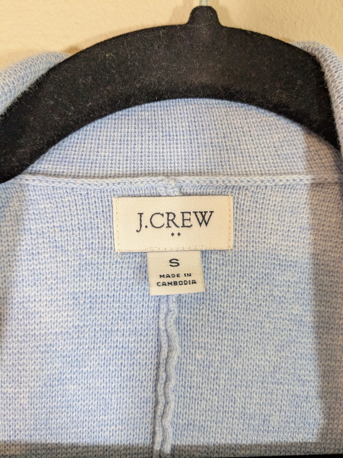 J. Crew Factory Light Blue Oversized Sweater Blazer Size S