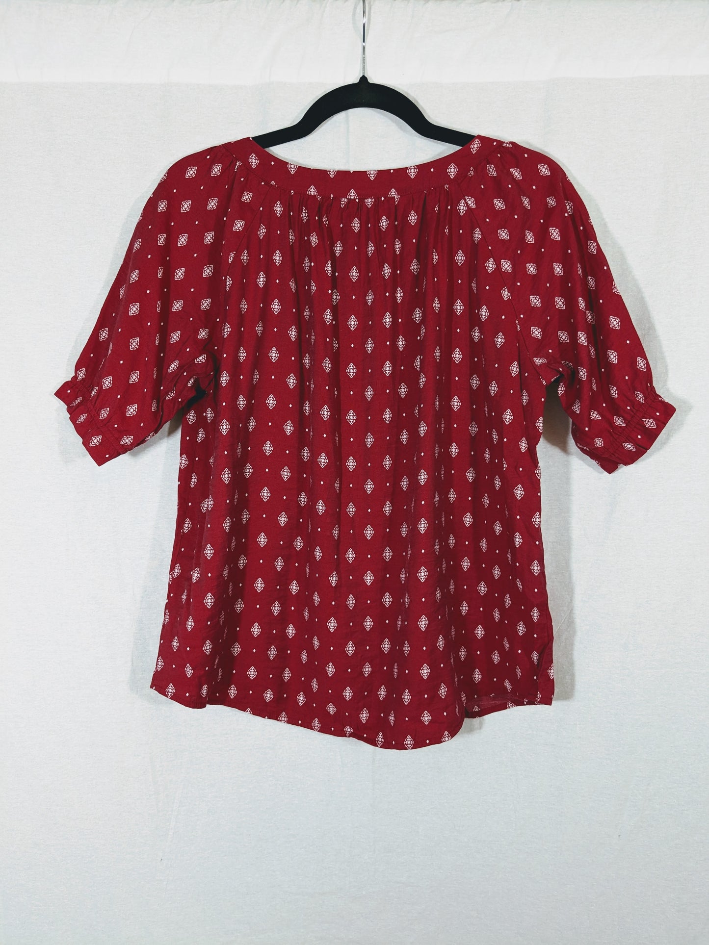 Christopher & Banks Red Boho Blouse Size S