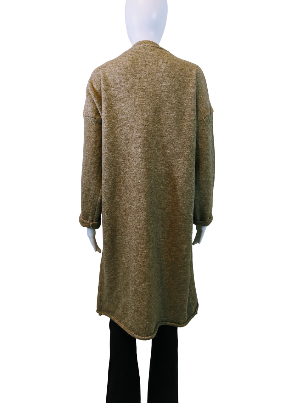 Unbranded Brown Open Front Long Cardigan OS