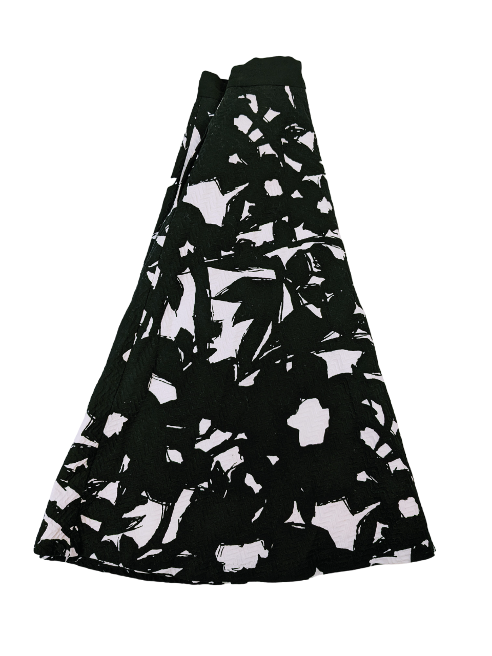 Banana Republic Black & White Flare Midi Skirt Size 2