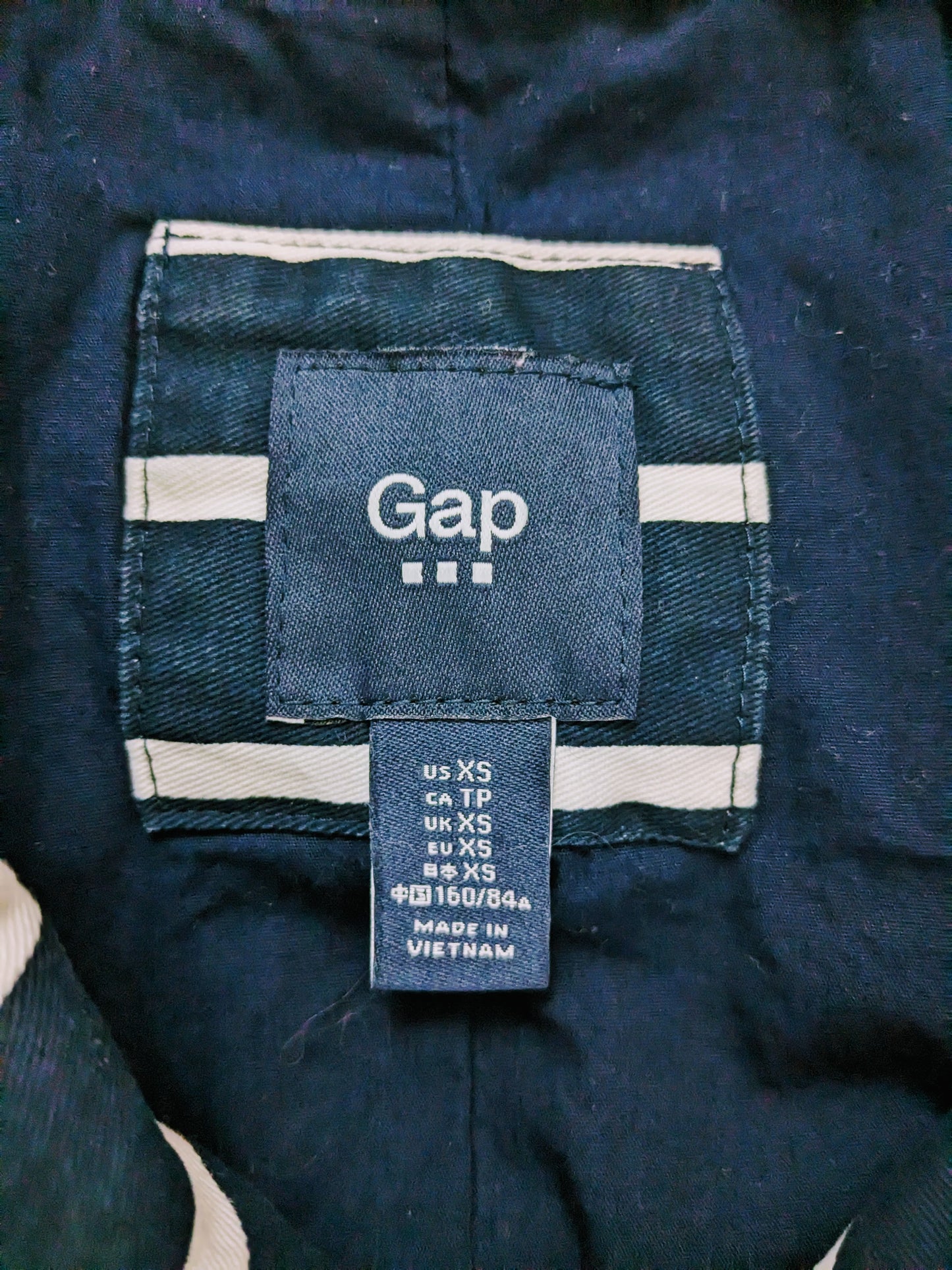 Gap Navy & White Striped Jacket Size XS