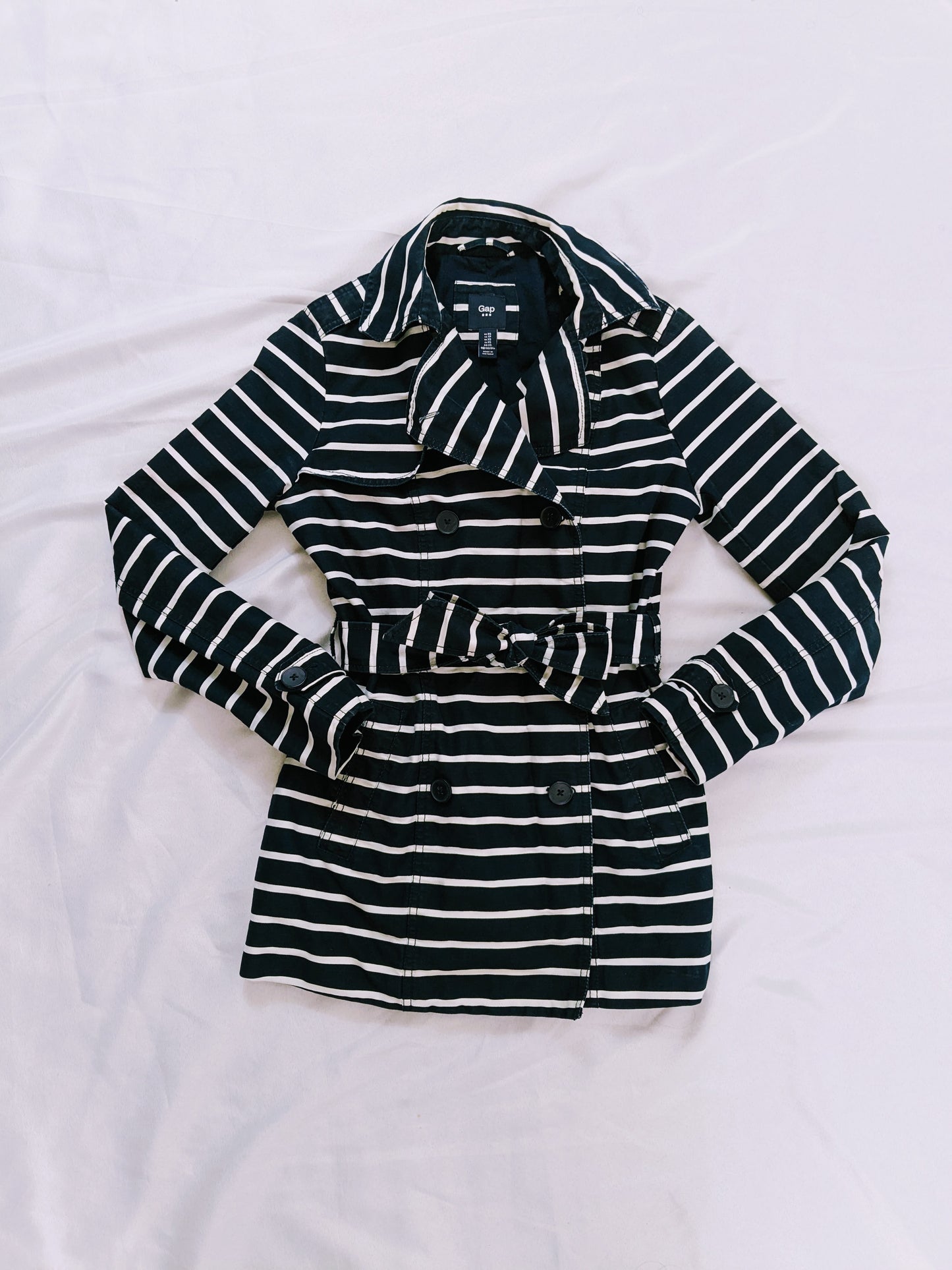 Gap Navy & White Striped Jacket Size XS