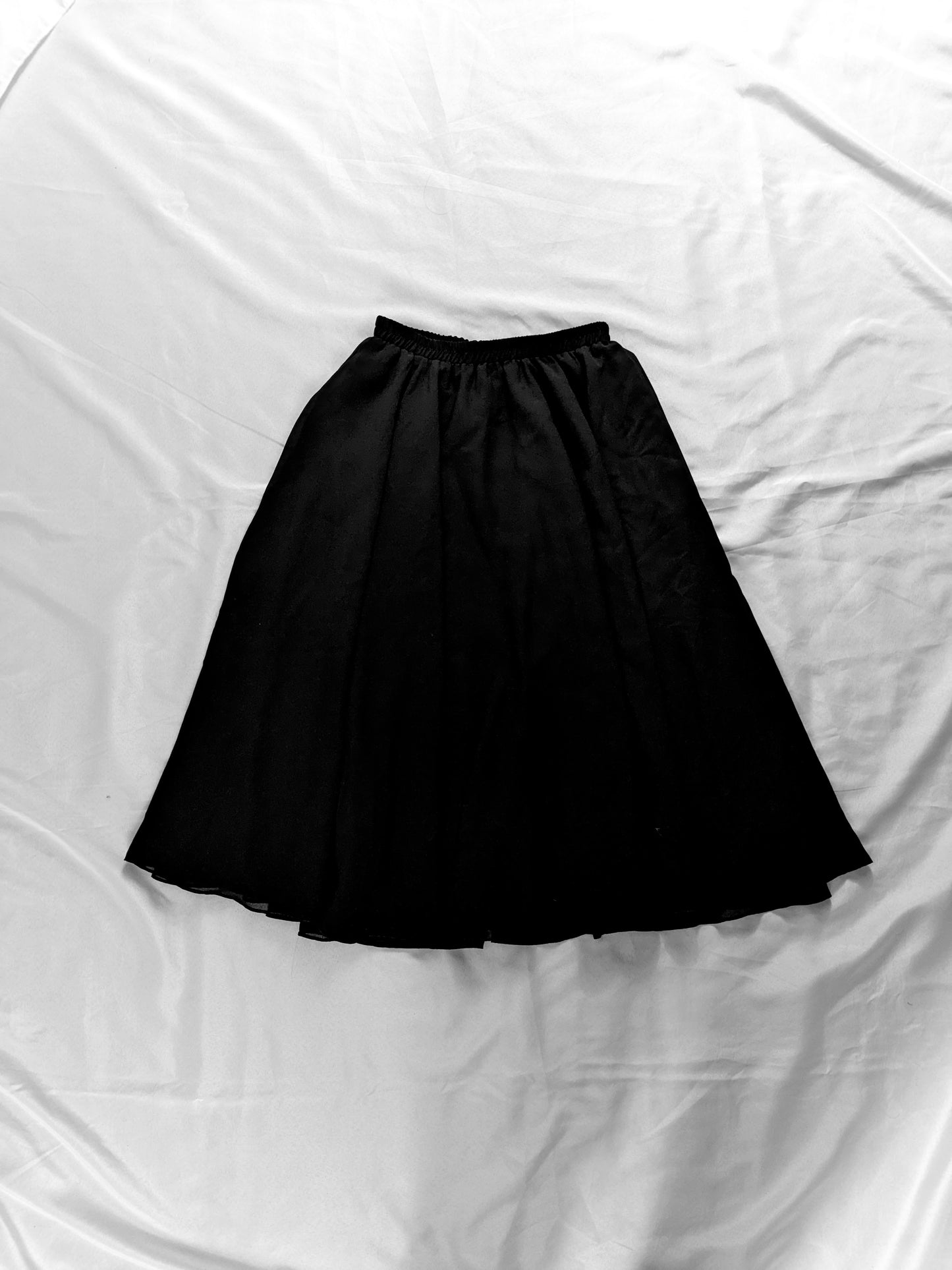 Vintage Leslie Fay Black Evening Skirt Size M