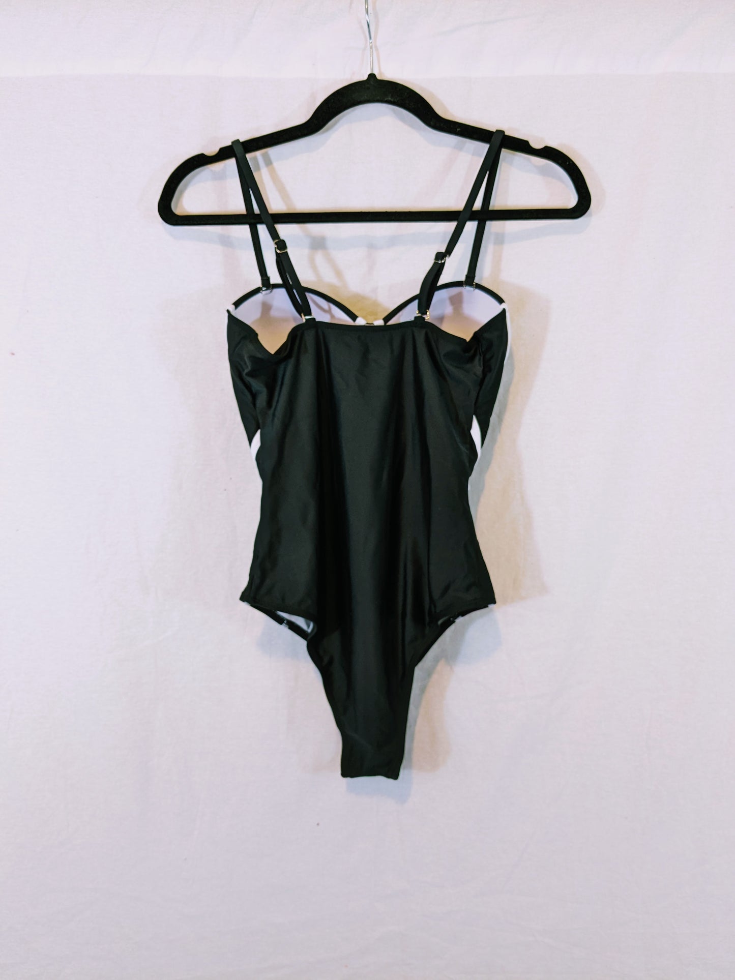 Cider Black & White Vintage Inspired Swimsuit Size S