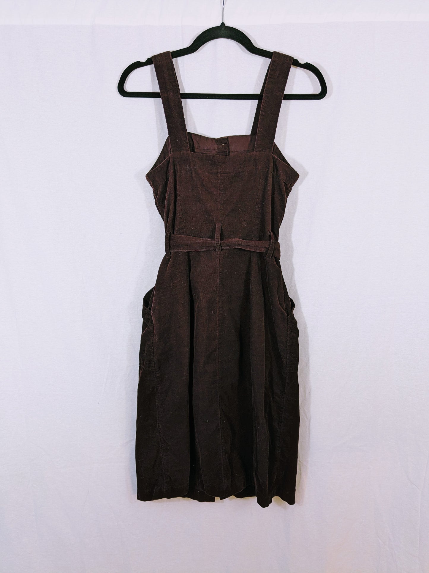 Universal Thread Brown Corduroy Button Down Jumper Dress Size XS