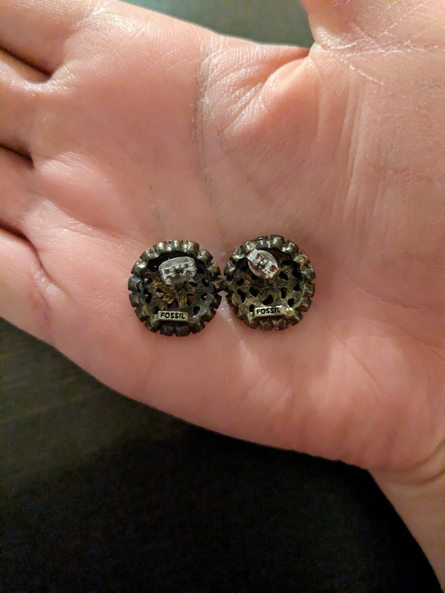 Fossil Crystal Earrings