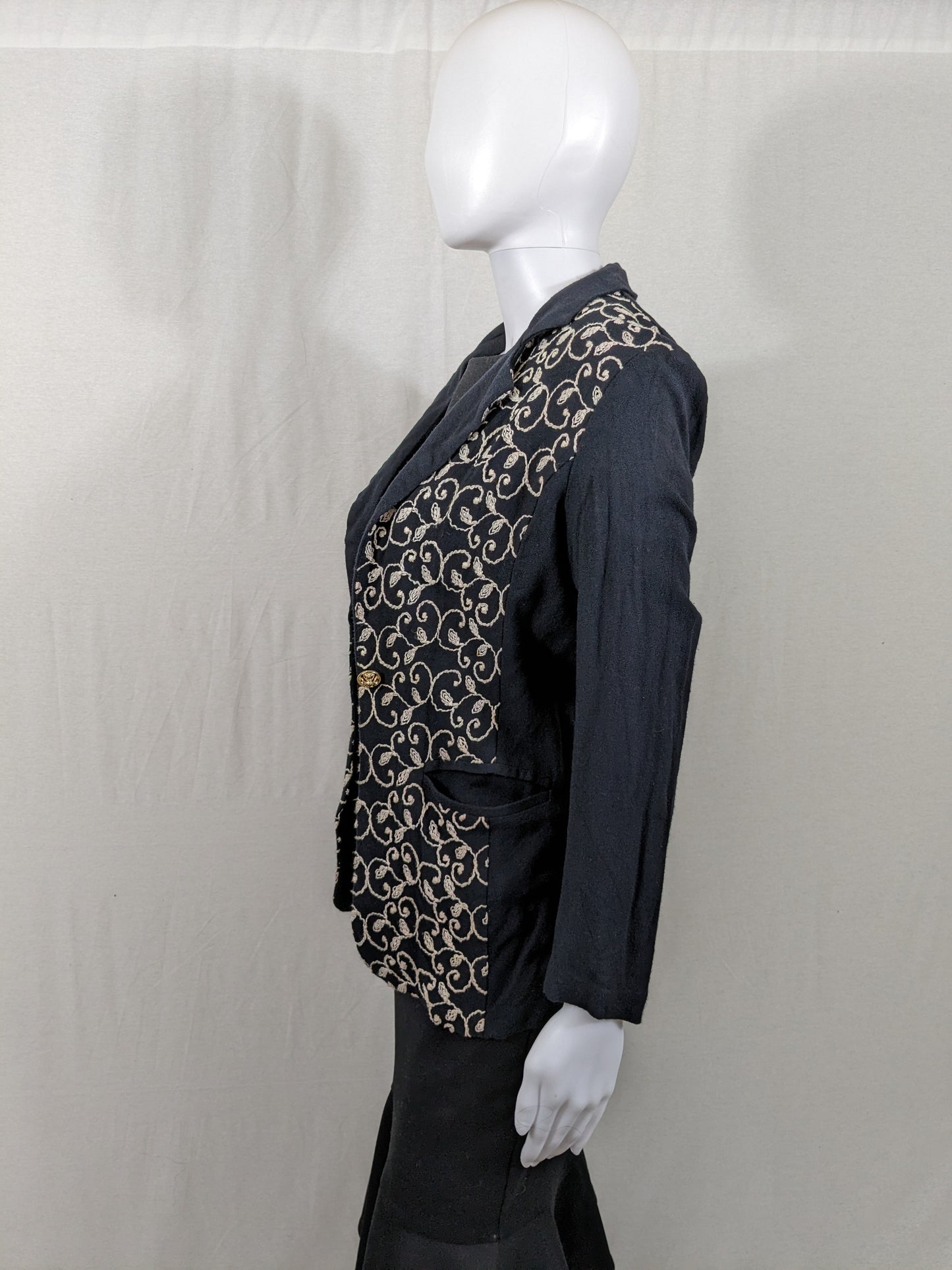 Vintage Melrose Petites Embroidered Blazer Size 2P