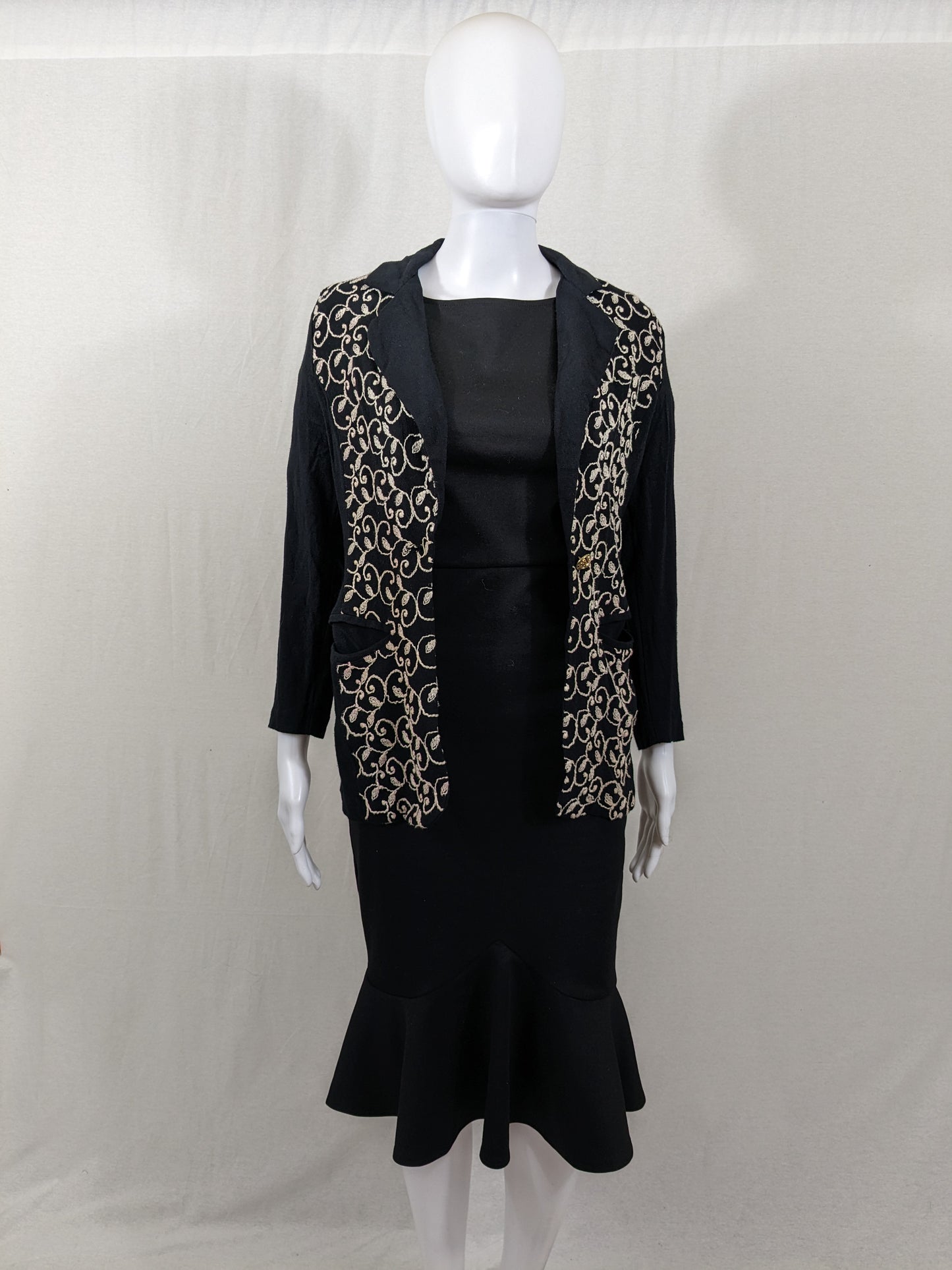 Vintage Melrose Petites Embroidered Blazer Size 2P